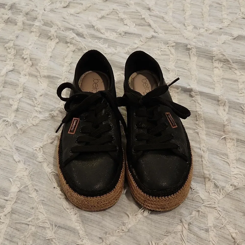 Beira Rio Women's Shoes Espadrille Wedges Platform Fashion Casual Sneakers Black